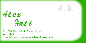 alex hati business card